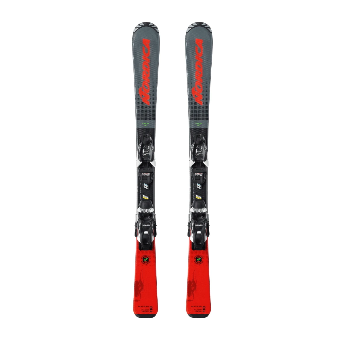 NORDICA TEAM J R FDT (100-140) + J4.5 Fdt Grey/red 3 NORDICA TEAM J R FDT (100-140) + J4.5 Fdt Grey/red